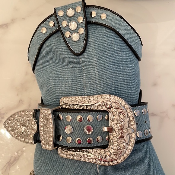 Embellished cowboy boots NEW UNWORN - Picture 7 of 7